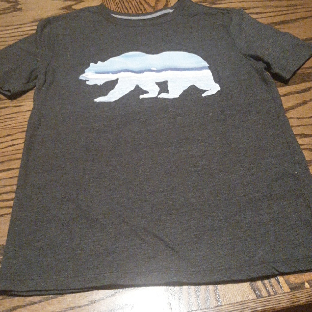 Boys ocean sunset/ bear Tshirt